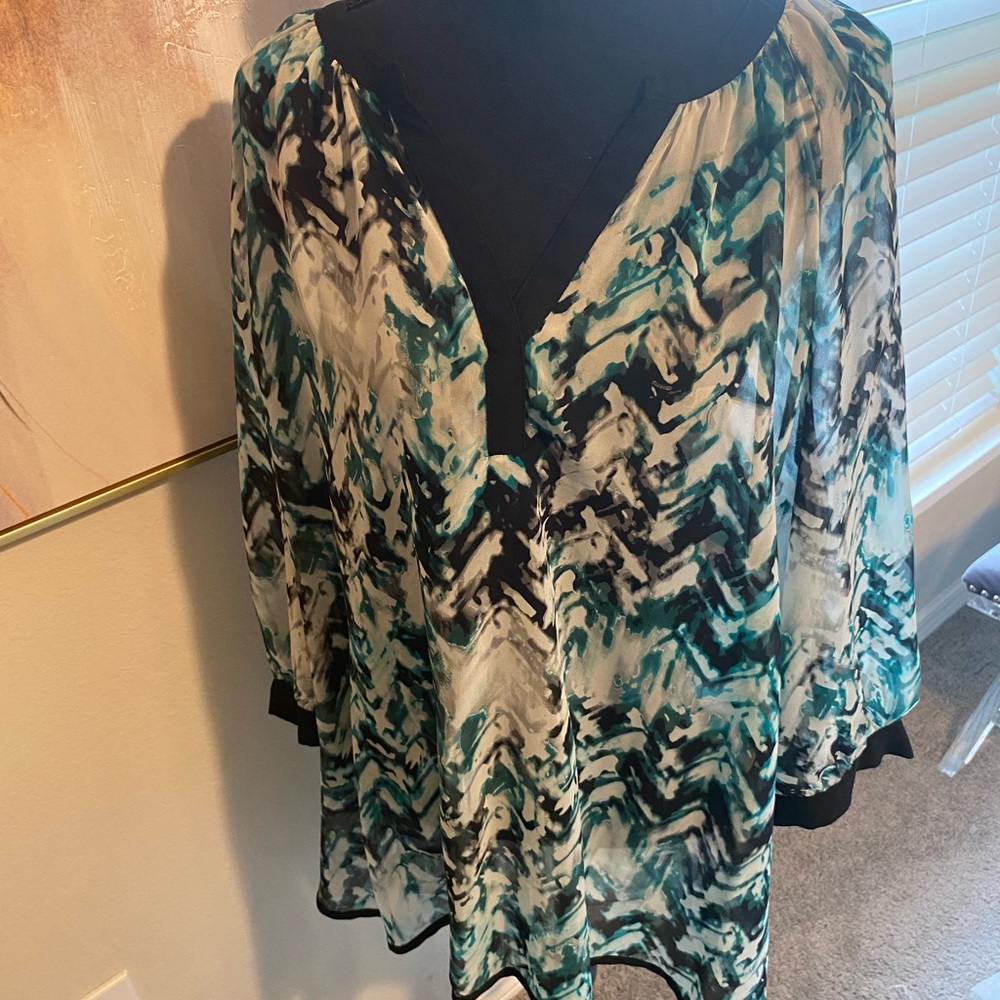 Chiffon Abstract Print Blouse